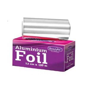 Ezüstszínű Alumínium Melírfólia - Beautyfor Aluminium Foil for Hairdressing 14 mikron, 0.12m x 100m kép