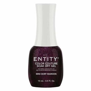 Pigmentált Zselés Körömlakk - Entity Color Couture Soak Off Gel, árnyalata "Mini Skirt Maroon", 15 ml kép