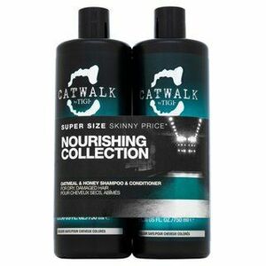 Tigi Catwalk Oatmeal & Honey Shampoo & Conditioner sampon és kondicionáló száraz és sérült hajra 750 ml + 750 ml kép