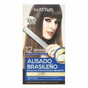 Kativa Brazilian Straightening Brunette Kit készlet keratinnal haj kiegyenesítésére 225 ml kép