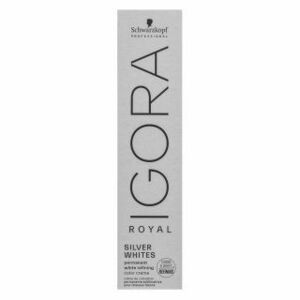 Schwarzkopf Professional Igora Royal SilverWhite Permanent White Refining Color Creme professzionális permanens hajszín platinaszőke és ősz hajra Gray kép