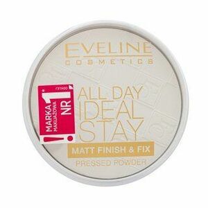 Eveline All Day Ideal Stay Matt Finish & Fix Pressed Powder transparens púder matt hatású White 12 g kép