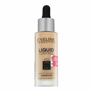 Eveline Liquid Control HD Mattifying Drops Foundation hosszan tartó make-up matt hatású 010 Light Beige 32 ml kép