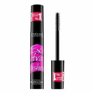 Eveline Extra Lashes Extreme Volume & Care Mascara szempillaspirál szempilla meghosszabbítására és volumenre Black 10 ml kép