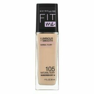 Maybelline Fit Me! Luminous + Smooth Foundation folyékony make-up az egységes és világosabb arcbőrre 105 Natural Ivory 30 ml kép