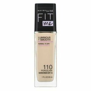 Maybelline Fit Me! Luminous + Smooth Foundation folyékony make-up az egységes és világosabb arcbőrre 110 Porcelain 30 ml kép