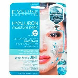 Eveline Hyaluron Moisture Pack Ultra Moisturising Face Mask 1 pcs gézmaszk minden bőrtípusra kép