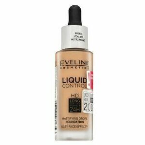 Eveline Liquid Control HD Mattifying Drops Foundation make-up 040 Warm Beige 32 ml kép