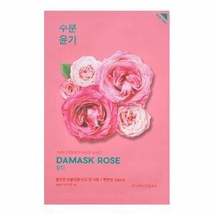 Holika Holika Pure Essence Mask Sheet Damask Rose gézmaszk az egységes és világosabb arcbőrre 23 g kép