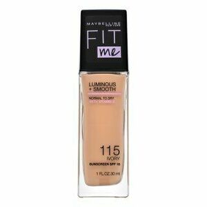 Maybelline Fit Me Luminous + Smooth SPF 18 Foundation 115 Ivory folyékony make-up az egységes és világosabb arcbőrre 30 ml kép