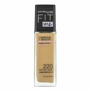 Maybelline Fit Me! Luminous + Smooth Foundation folyékony make-up az egységes és világosabb arcbőrre 220 Natural Beige 30 ml kép