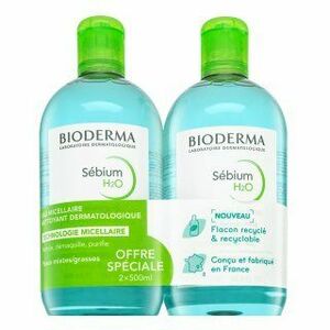 Bioderma Sébium micelláris oldat H2O Purifying Cleansing Micelle Solution 2 x 500 ml kép