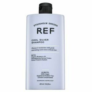 REF Cool Silver Shampoo neutralizáló sampon platinaszőke és ősz hajra 285 ml kép