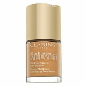 Clarins Skin Illusion Velvet Natural Matifying & Hydrating Foundation folyékony make-up matt hatású 107C Beige 30 ml kép