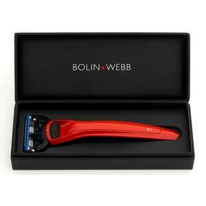 Bolin Webb borotva, X1 Cooper Red, kompatibilis a Gillette Fusion 5 pengével, ergonomikus nyél, prémium dizájn, mély borotválkozás, súrlódásmentes pengék, precíziós trimmer, irritáció és bőrp kép