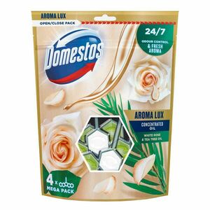 Domestos WC-frissítő Blokk Aroma Lux White Rosebuds & Tea Tree Oil (4x55g) kép