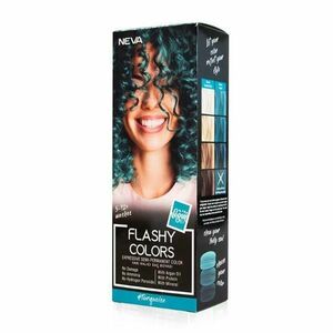 Féltartós 100% Vegán Hajfesték - Neva Flashy Colors Turquoise, árnyalata Türkiz, 100 ml kép