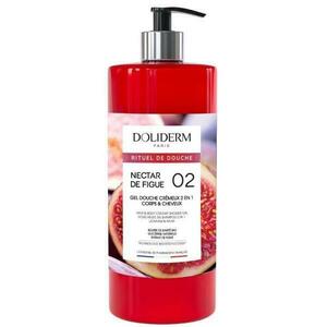 Tusfürdő és krémes sampon 2 az 1-ben, fügekivonattal - Doliderm Nectar de Figue 02 Gel Douche Cremeux 2en1, 1000 ml kép