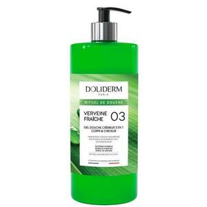 Tusfürdő és krémes sampon 2 az 1-ben verbéna kivonattal - Doliderm Verveine Fraiche 03 Gel Douche Cremeux 2en1, 1000 ml kép