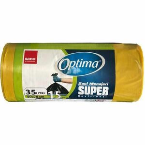 Háztartási Zsákok, Sárga - Sano Optima Super, 35 l, 15 db. kép