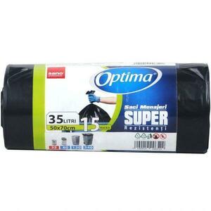 Fekete Háztartási Zsákok - Sano Optima Super, 35 l, 15 db kép