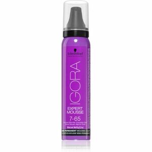 Schwarzkopf Professional IGORA Expert Mousse színező hab hajra árnyalat 7-65 Medium Blonde Chocolate Gold 100 ml kép