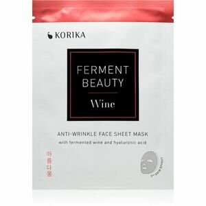 KORIKA FermentBeauty Anti-wrinkle Face Sheet Mask with Fermented Wine and Hyaluronic Acid ráncok elleni gézmaszk fermentált szőlővel és hialuronsavval kép
