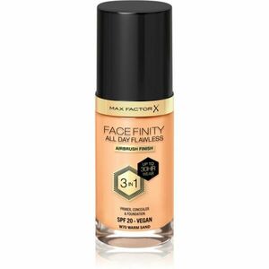 Max Factor Facefinity All Day Flawless tartós alapozó SPF 20 árnyalat 70 Warm Sand 30 ml kép