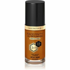 Max Factor Facefinity All Day Flawless tartós alapozó SPF 20 árnyalat 100 Sun Tan/ W100 Cocoa 30 ml kép