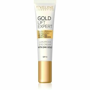 Eveline Cosmetics Gold Lift Expert luxus krém szemre és szemhéjra 24 karátos arannyal (SPF 8) 15 ml kép