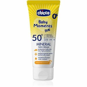 Chicco Baby Moments Sun Mineral napozókrém gyermekeknek SPF 50+ 0 m+ 75 ml kép