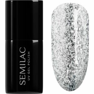 Semilac UV Hybrid Shimmer géles körömlakk árnyalat 292 Silver Shimmer 7 ml kép