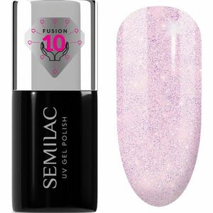 Semilac UV Hybrid Extend Care 5in1 géles körömlakk tápláló hatással árnyalat 806 Glitter Delicate Pink 7 ml kép