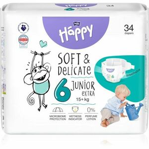 Bella Baby Happy Soft&Delicate Size 6 Junior Extra eldobható pelenkák 15+ kg 34 db kép