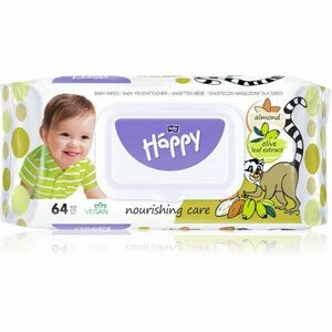 Bella Baby Happy Almond and Olive Leaf extract nedves törlőkendő gyerekeknek 64 db kép