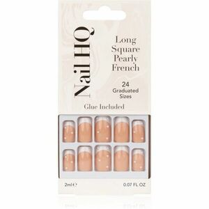 Nail HQ Long Square műköröm Pearly French 24 db kép