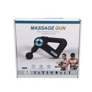 Massage Gun SL 8891 - masszírozó gép, feltölthető akkumulátorral, LED-es, 9 féle fejjel kép