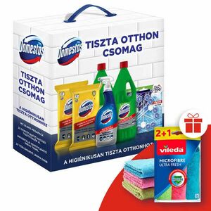 Domestos Tiszta Otthon Csomag + Ajándék Vileda Törlőkendő kép