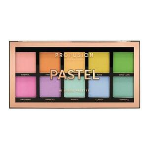 Vegán szemhéjfesték paletta, 10 árnyalat - Profusion Cosmetics Pastel, 103 g kép