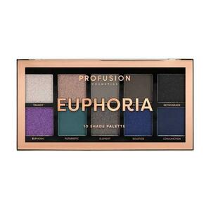 Vegán szemhéjfesték paletta, 10 árnyalat - Profusion Cosmetics Euphoria, 103 g kép