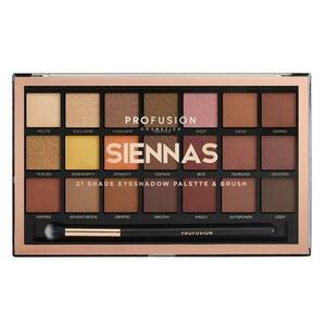 Szemhéjfesték paletta, 21 árnyalat és 1 ecset - Profusion Cosmetics Siennas, 245 g kép