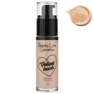 >Folyékony alapozó - Cream Team Velvet Touch Finish Foundation Beauty Line Cosmetics, árnyalata BL44 018 Nr. 08 Golden Tan, 30 ml kép