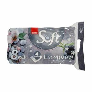 Fehér WC-papír, 4 réteg – Sano Soft Excelence, 8 tekercs kép