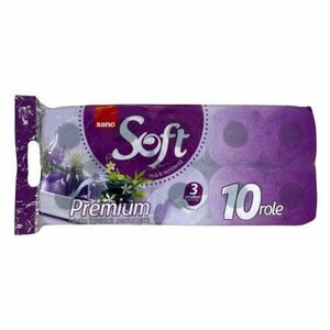 3 rétegű fehér vécépapír - Sano Soft Premium White Toilet Paper, 10 tekercs kép