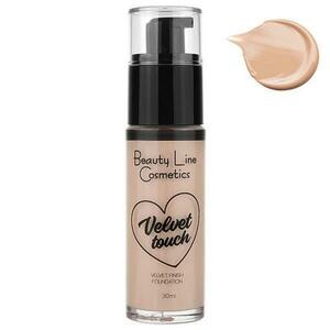 Folyékony alapozó - Cream Team Velvet Touch Finish Foundation Beauty Line Cosmetics, árnyalata BL44 012 Nr. 02 Sand, 30 ml kép