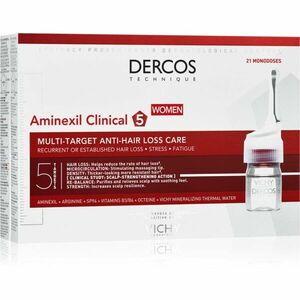 Vichy Dercos Aminexil Clinical 5 célzott ápolás hajhullás ellen hölgyeknek 21x6 ml kép