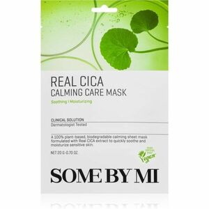 Some By Mi Clinical Solution Cica Calming Care Mask nyugtató hatású gézmaszk az érzékeny arcbőrre 20 g kép