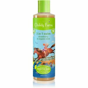 Childs Farm 3 in 1 Swim Strawberry & Organic Mint 3 az 1 sampon, kondicionáló és tusfürdő gyermekeknek 250 ml kép