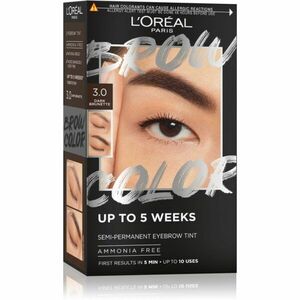 L’Oréal Paris Brow Color szemöldökfesték árnyalat 3.0 Dark Brunette 1 db kép