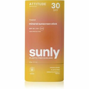 Attitude Sunly Sunscreen Stick ásványi napozó krém stift SPF 30 Tropical 60 g kép